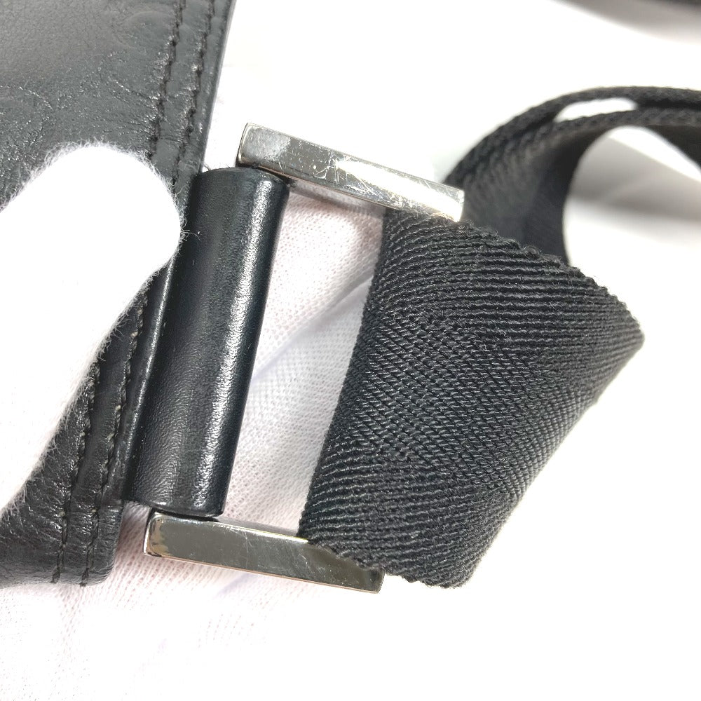 GUCCI 161822 グッチシマ GG トートバッグ 斜め掛け ポシェット カバン ショルダーバッグ レザー メンズ ブラック