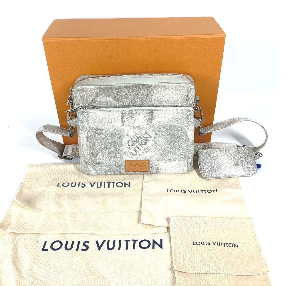 LOUIS VUITTON N50068 ダミエソルト トリオ メッセンジャー カバン 斜め掛け ショルダーバッグ キャンバス メンズ グレー