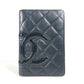 CHANEL カンボンライン CC ココマーク システム手帳 手帳カバー 手帳カバー レザー レディース ブラック