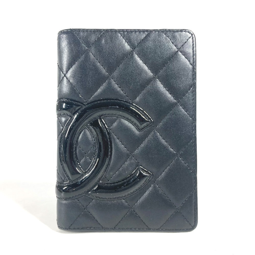 CHANEL カンボンライン CC ココマーク システム手帳 手帳カバー 手帳カバー レザー レディース ブラック