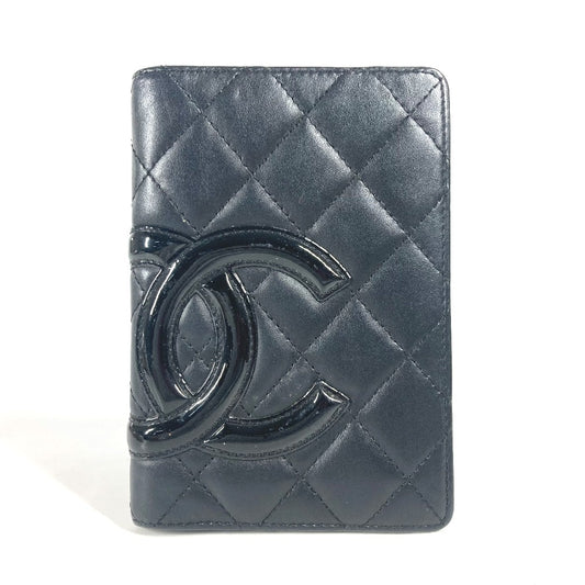 CHANEL カンボンライン CC ココマーク システム手帳 手帳カバー 手帳カバー レザー レディース ブラック