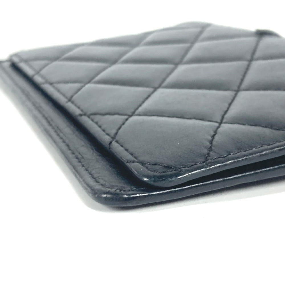 CHANEL カンボンライン CC ココマーク システム手帳 手帳カバー 手帳カバー レザー レディース ブラック
