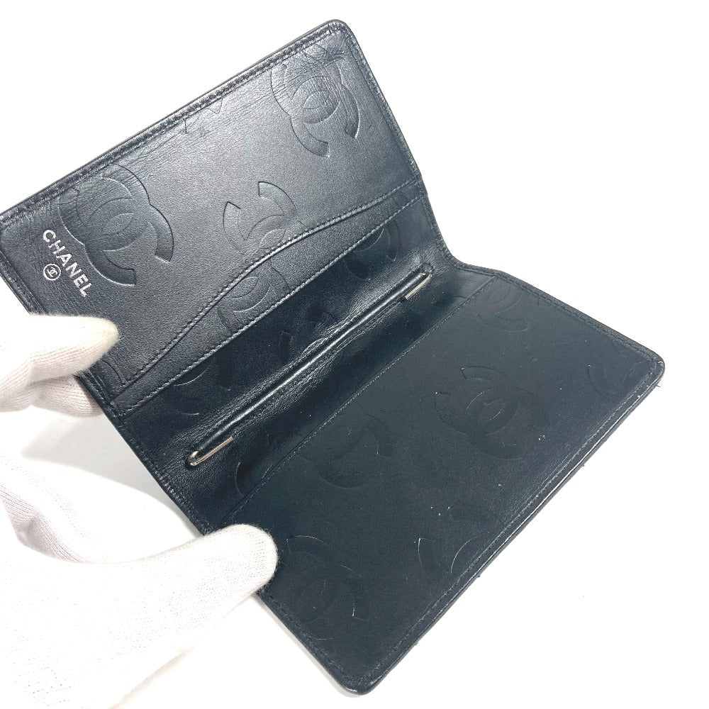 CHANEL カンボンライン CC ココマーク システム手帳 手帳カバー 手帳カバー レザー レディース ブラック