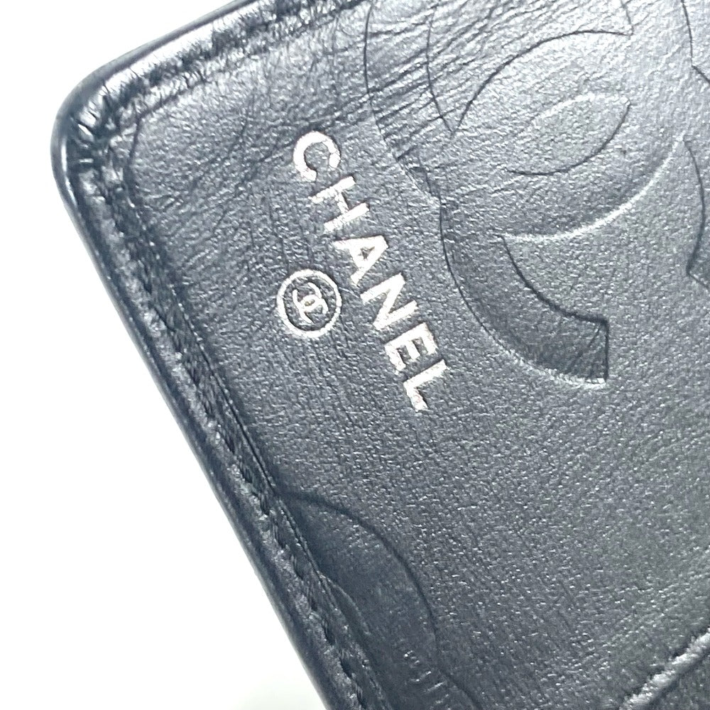 CHANEL カンボンライン CC ココマーク システム手帳 手帳カバー 手帳カバー レザー レディース ブラック