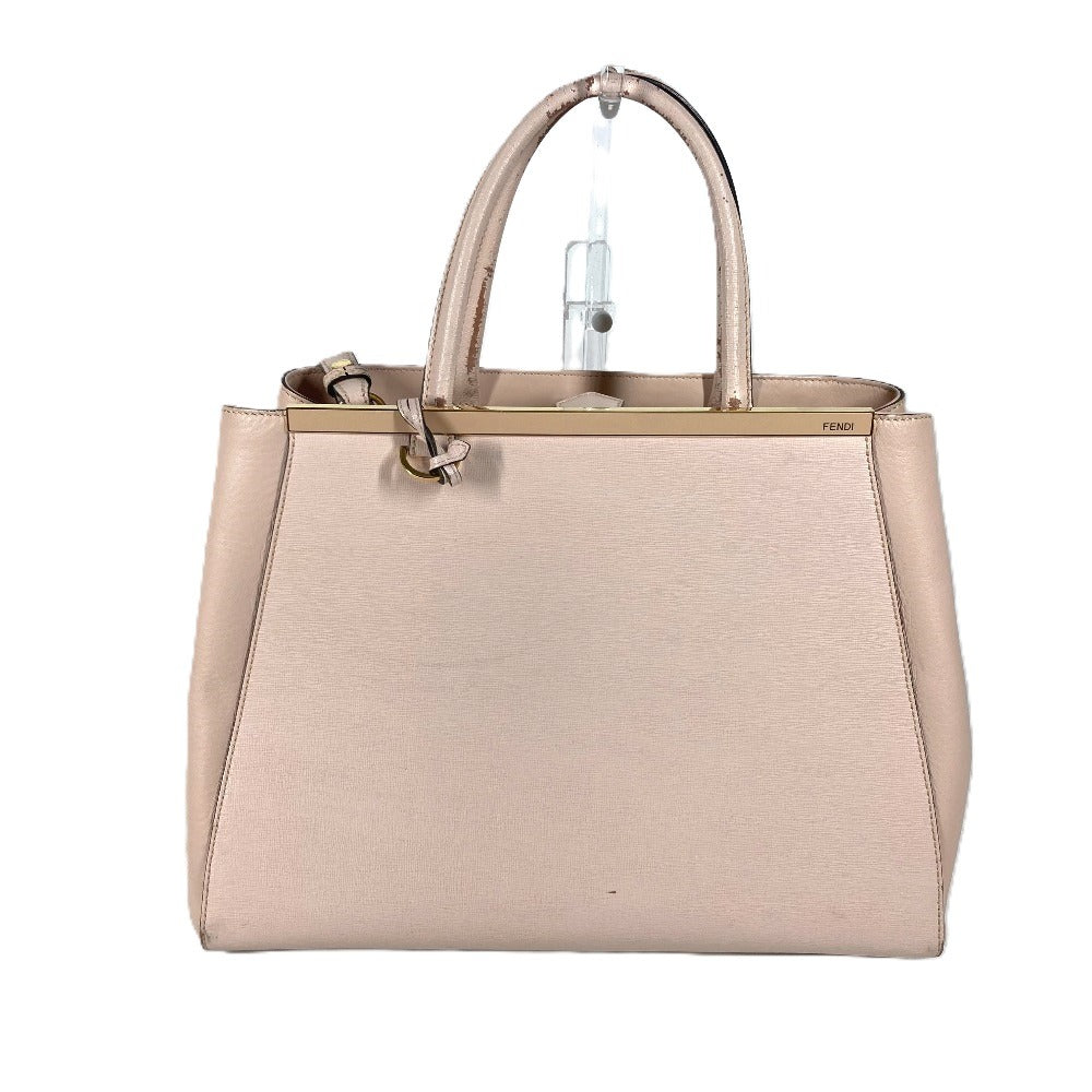 FENDI 8BH250 トゥジュール カバン トートバッグ 肩掛け 2WAYバッグ ショルダーバッグ レザー レディース ベージュ