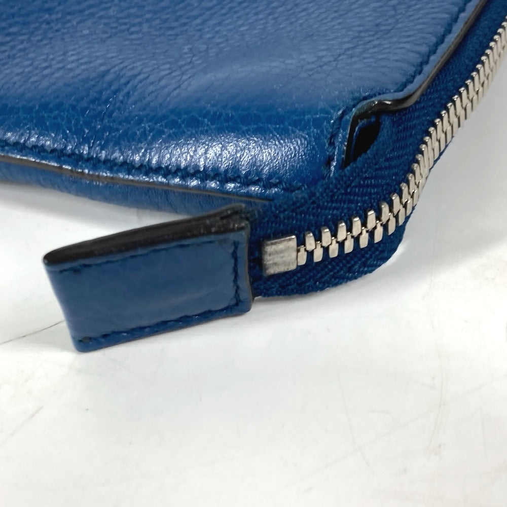 GUCCI 322054 GG Interlocking G Bag Pouch Clutch Bag with Strap Second Bag Leather Unisex Blue