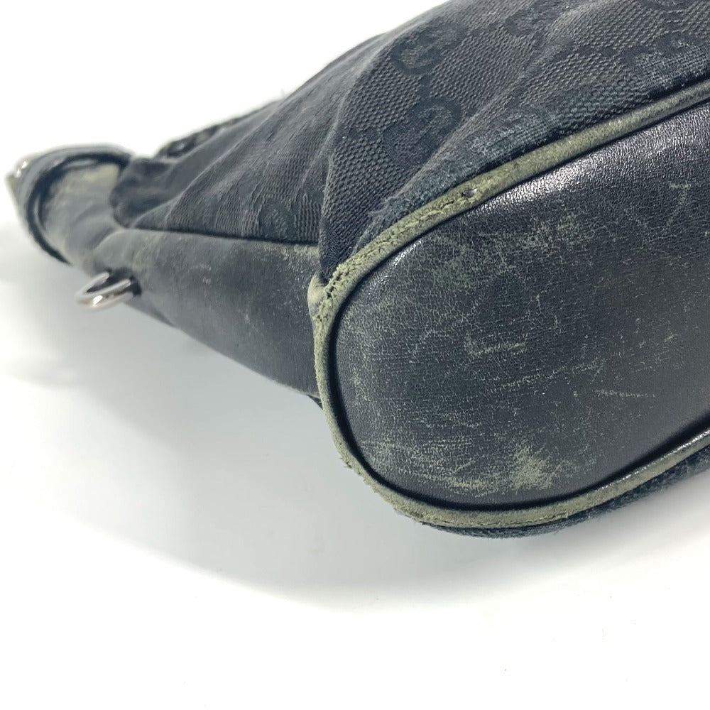 GUCCI 109106 GG ロゴ カバン 斜め掛け ショルダーバッグ GGキャンバス/レザー ユニセックス ブラック