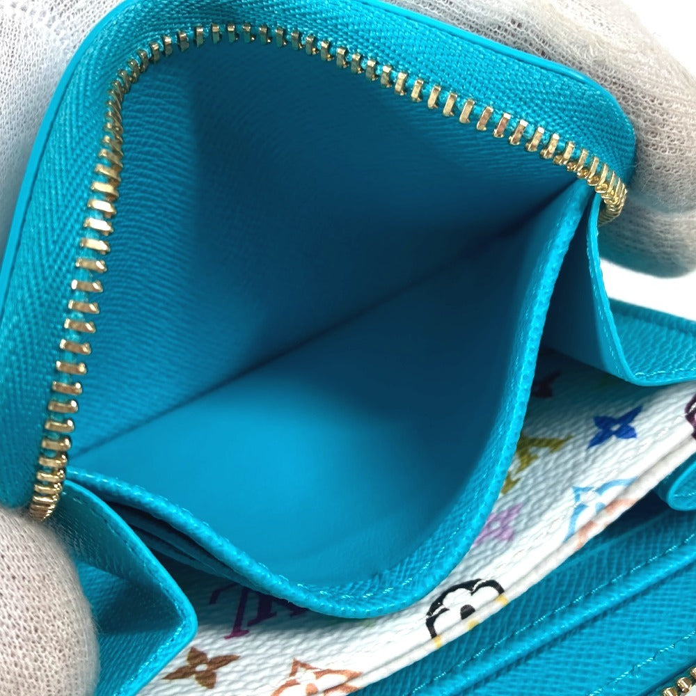 LOUIS VUITTON M14145 LV×TM 村上隆 エピ ジッピーコインパース 財布 ラウンドファスナー 小銭入れ コインケース エピレザー ユニセックス カビラブルー ブルー