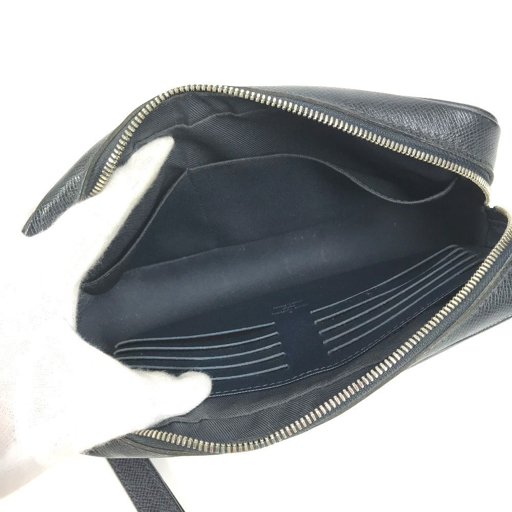 LOUIS VUITTON M33423 タイガ ポシェット・カサイ ポーチ クラッチバッグ ストラップ付 セカンドバッグ タイガレザー ユニセックス ブルーマリーヌ ネイビー