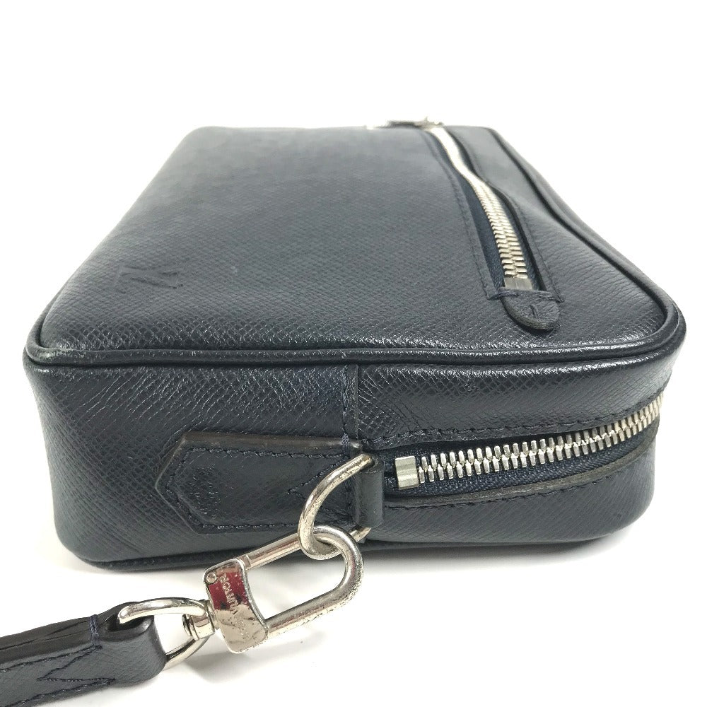 LOUIS VUITTON M33423 タイガ ポシェット・カサイ ポーチ クラッチバッグ ストラップ付 セカンドバッグ タイガレザー ユニセックス ブルーマリーヌ ネイビー