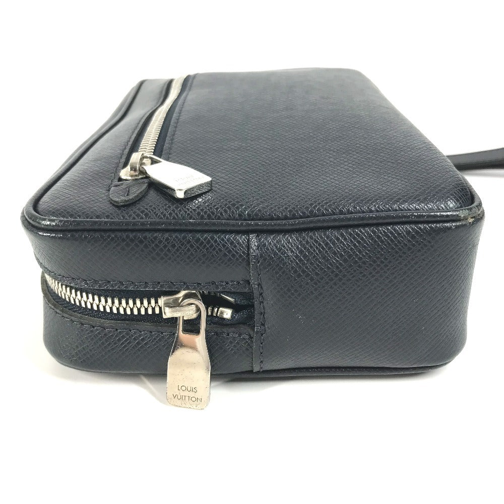 LOUIS VUITTON M33423 タイガ ポシェット・カサイ ポーチ クラッチバッグ ストラップ付 セカンドバッグ タイガレザー ユニセックス ブルーマリーヌ ネイビー