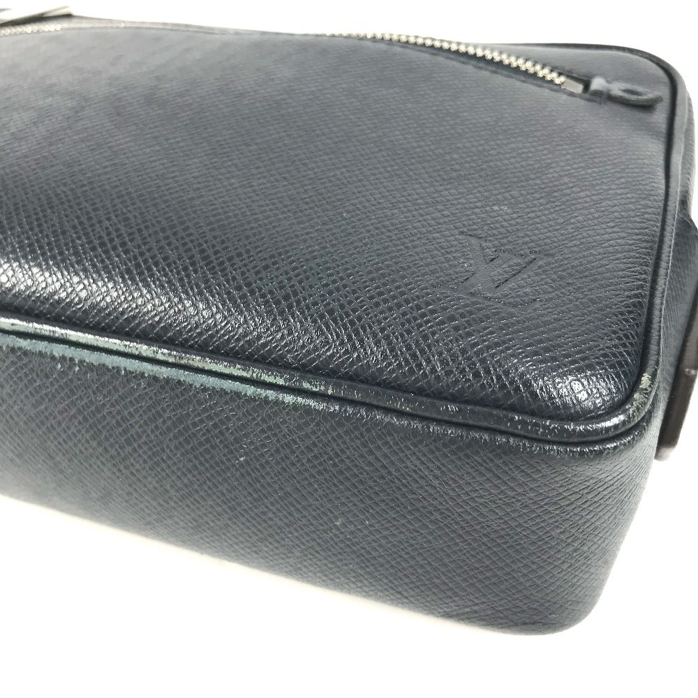 LOUIS VUITTON M33423 タイガ ポシェット・カサイ ポーチ クラッチバッグ ストラップ付 セカンドバッグ タイガレザー ユニセックス ブルーマリーヌ ネイビー