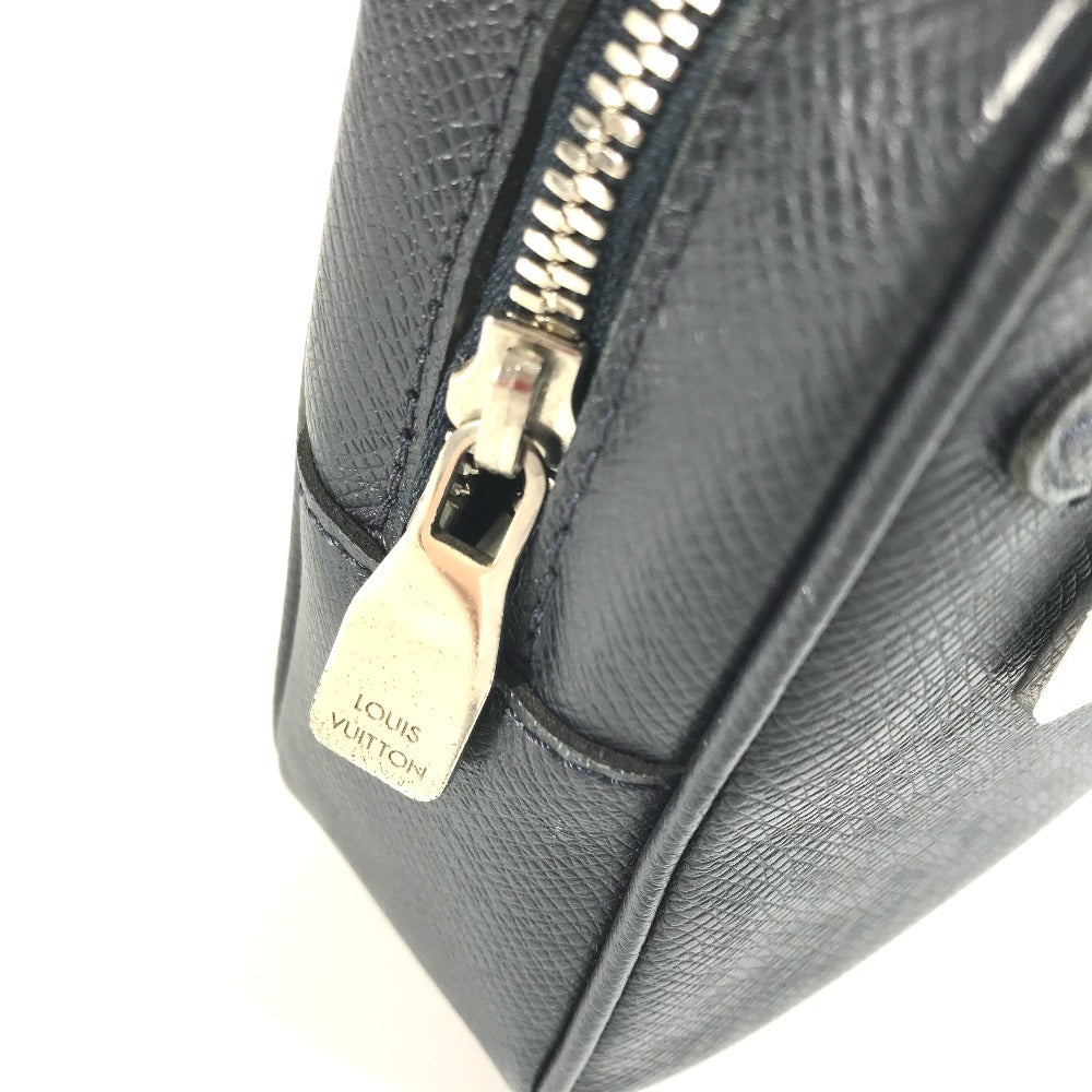 LOUIS VUITTON M33423 タイガ ポシェット・カサイ ポーチ クラッチバッグ ストラップ付 セカンドバッグ タイガレザー ユニセックス ブルーマリーヌ ネイビー