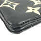 LOUIS VUITTON M80787 Two-Tone Monogram Empreinte Pochette Double Zip Bag, Crossbody Pouch, Clutch Bag, Shoulder Bag, Monogram Empreinte Leather, Unisex, Noir Black