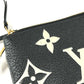 LOUIS VUITTON M80787 Two-Tone Monogram Empreinte Pochette Double Zip Bag, Crossbody Pouch, Clutch Bag, Shoulder Bag, Monogram Empreinte Leather, Unisex, Noir Black