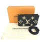 LOUIS VUITTON M80787 Two-Tone Monogram Empreinte Pochette Double Zip Bag, Crossbody Pouch, Clutch Bag, Shoulder Bag, Monogram Empreinte Leather, Unisex, Noir Black