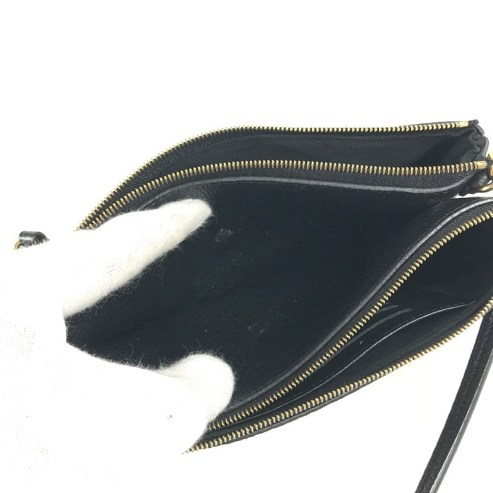 LOUIS VUITTON M80787 Two-Tone Monogram Empreinte Pochette Double Zip Bag, Crossbody Pouch, Clutch Bag, Shoulder Bag, Monogram Empreinte Leather, Unisex, Noir Black