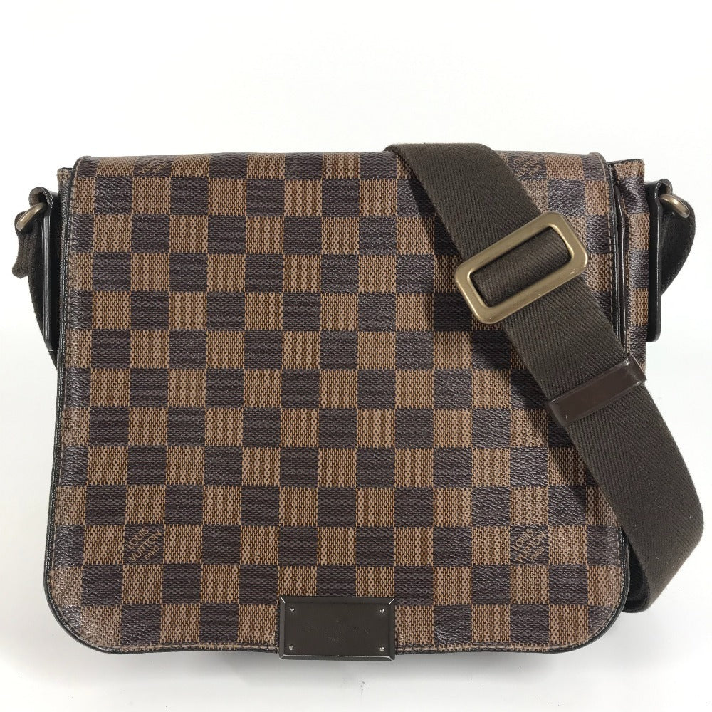 LOUIS VUITTON N41213 ダミエ ディストリクトPM カバン フラップ 斜め掛け ショルダーバッグ ダミエキャンバス ユニセックス エベヌ ブラウン