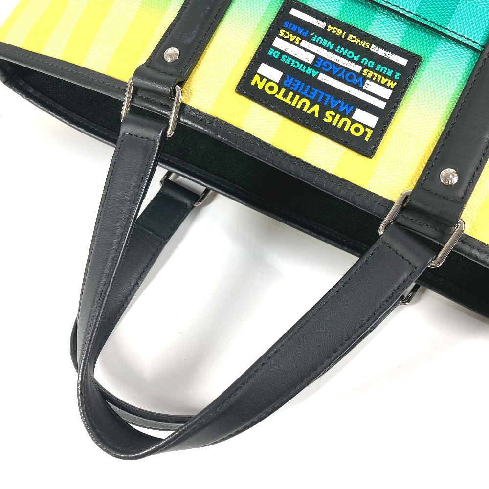 LOUIS VUITTON M59919 ダミエストライプ ウィークエンド トートPM カバン ハンドバッグ ショルダーバッグ 肩掛け トートバッグ レザー/キャンバス ユニセックス グリーン