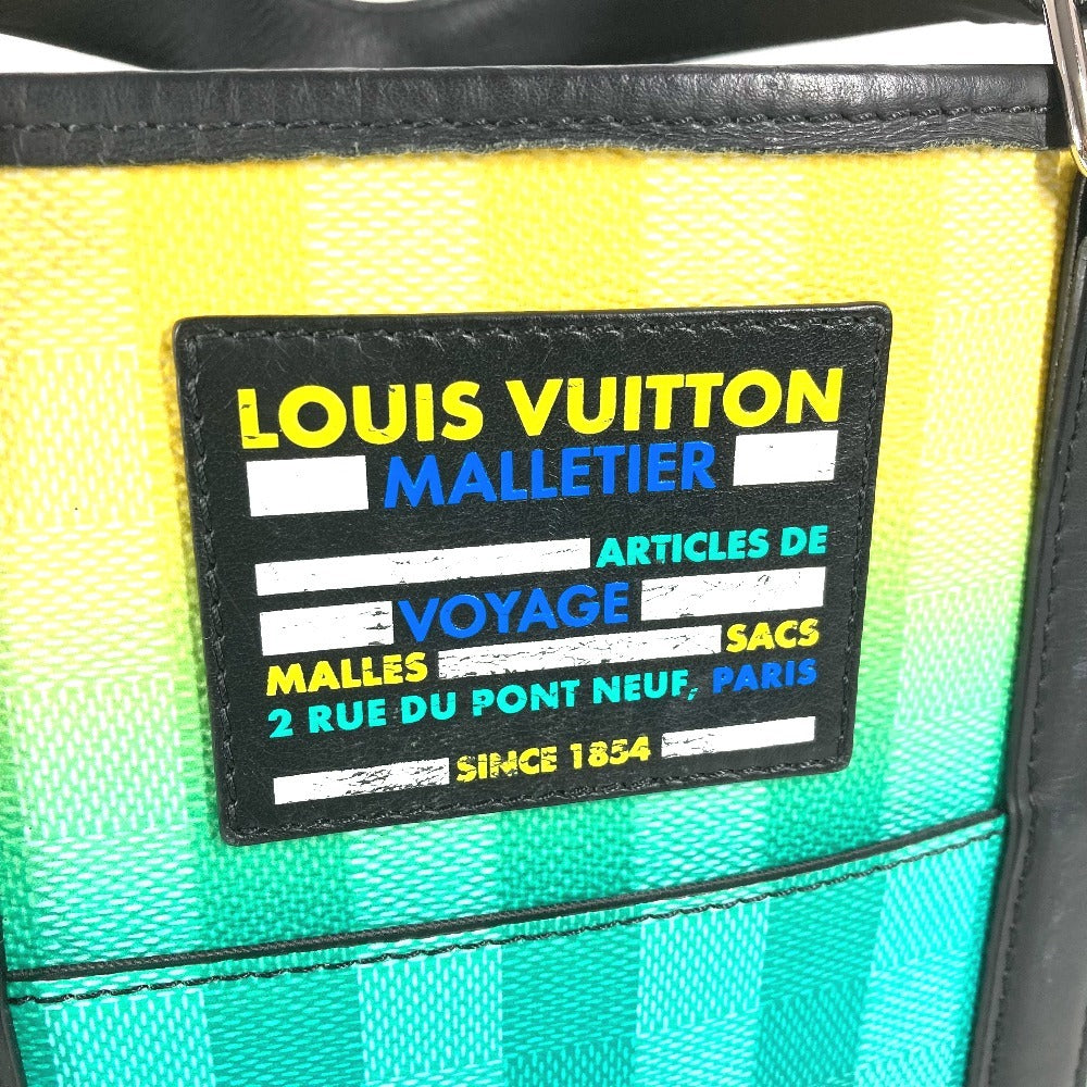 LOUIS VUITTON M59919 ダミエストライプ ウィークエンド トートPM カバン ハンドバッグ ショルダーバッグ 肩掛け トートバッグ レザー/キャンバス ユニセックス グリーン