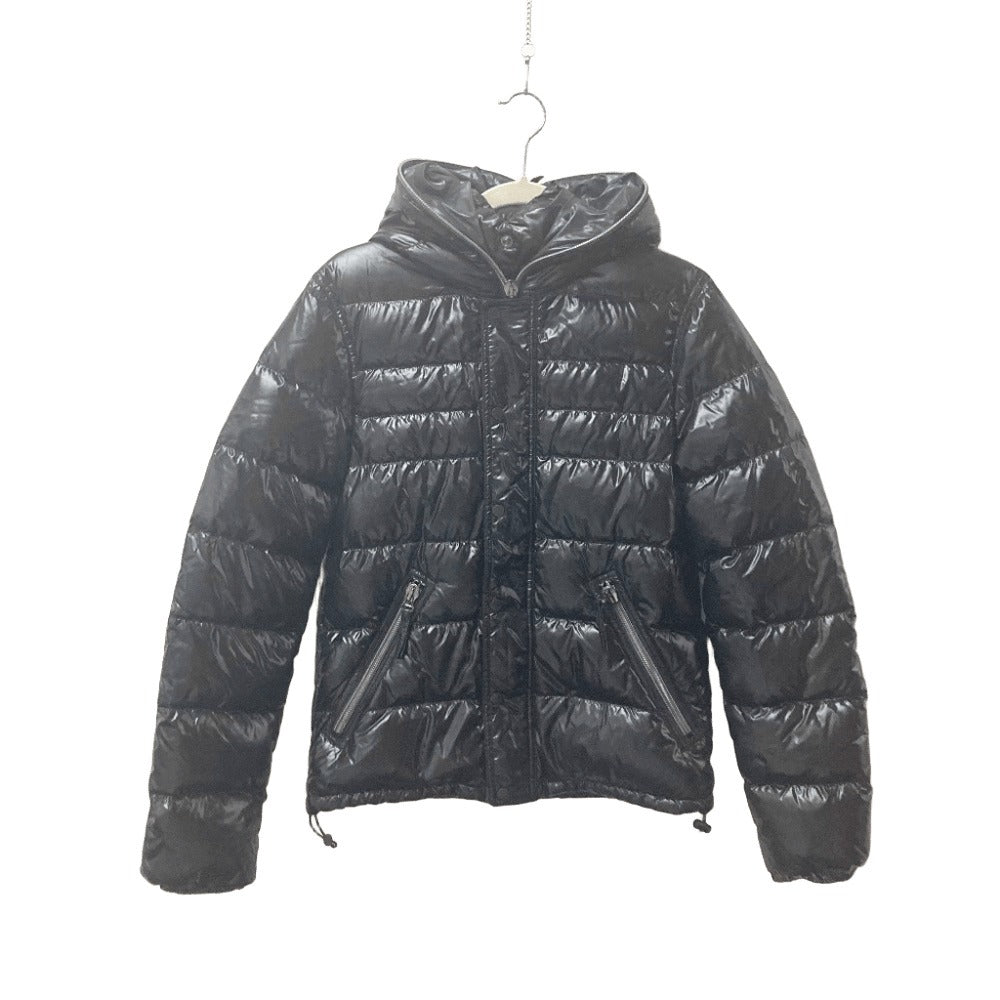 DUVETICA Men's Black Polyamide Down Jacket, Long Sleeve Hoodie