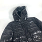 DUVETICA Men's Black Polyamide Down Jacket, Long Sleeve Hoodie
