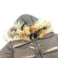 DUVETICA d 037 00 U Hooded Down Jacket with Fur, Long Sleeves, Nylon, Women's, Brown