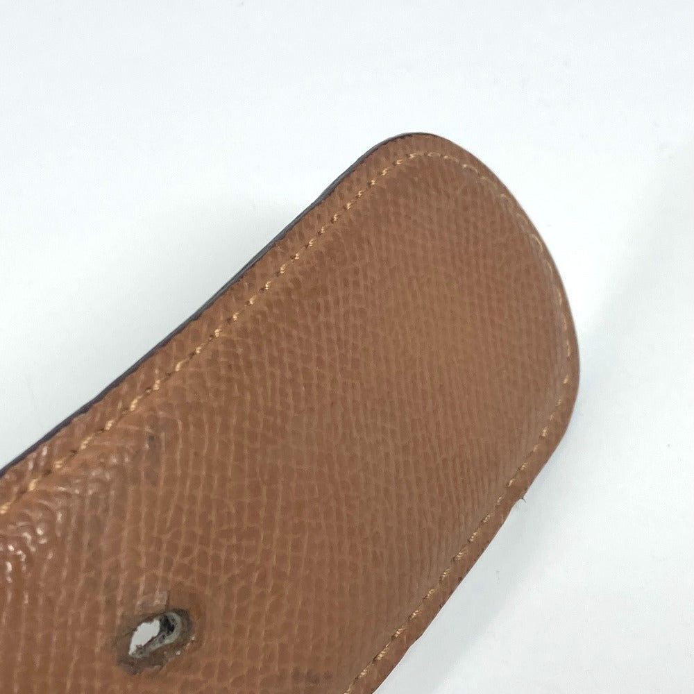 BVLGARI Bvlgari Bvlgari Logo Buckle Accessory Pants Belt Leather Men's Beige