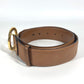 BVLGARI Bvlgari Bvlgari Logo Buckle Accessory Pants Belt Leather Men's Beige