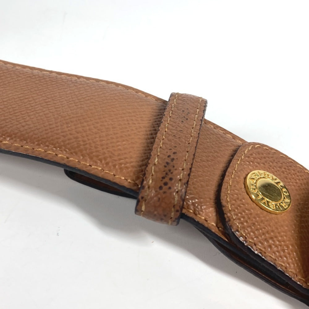 BVLGARI Bvlgari Bvlgari Logo Buckle Accessory Pants Belt Leather Men's Beige