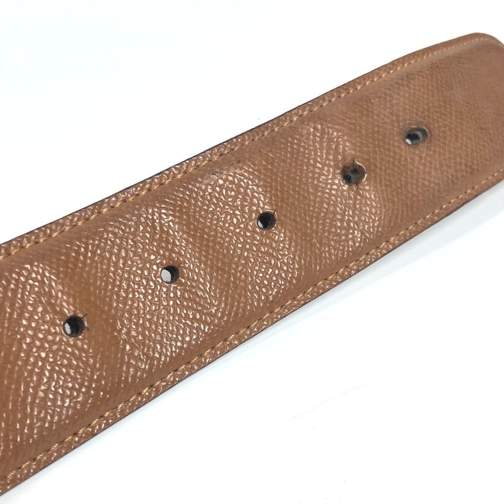 BVLGARI Bvlgari Bvlgari Logo Buckle Accessory Pants Belt Leather Men's Beige