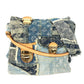 LOUIS VUITTON M95374 Monogram Denim Patchwork Posty Bag, Flap Crossbody Messenger Bag, Shoulder Bag, Monogram Denim Canvas, Unisex, Blue