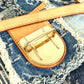 LOUIS VUITTON M95374 Monogram Denim Patchwork Posty Bag, Flap Crossbody Messenger Bag, Shoulder Bag, Monogram Denim Canvas, Unisex, Blue