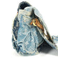 LOUIS VUITTON M95374 Monogram Denim Patchwork Posty Bag, Flap Crossbody Messenger Bag, Shoulder Bag, Monogram Denim Canvas, Unisex, Blue