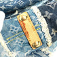 LOUIS VUITTON M95374 Monogram Denim Patchwork Posty Bag, Flap Crossbody Messenger Bag, Shoulder Bag, Monogram Denim Canvas, Unisex, Blue