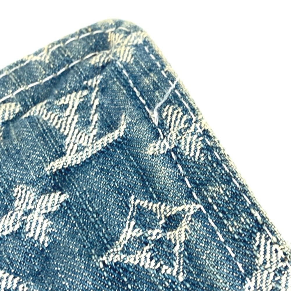 LOUIS VUITTON M95374 Monogram Denim Patchwork Posty Bag, Flap Crossbody Messenger Bag, Shoulder Bag, Monogram Denim Canvas, Unisex, Blue
