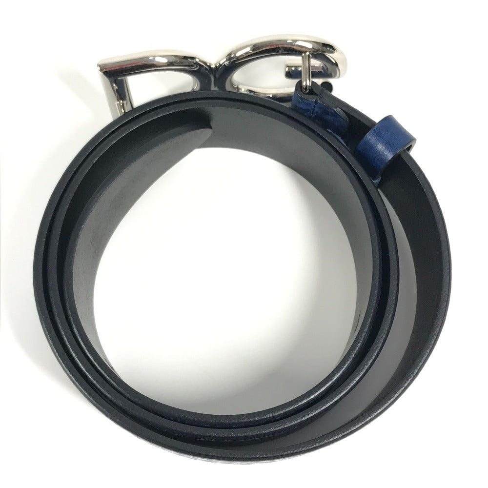 DOLCE&GABBANA DG ロゴ バックル アクセサリー ズボン用ベルト ベルト レザー メンズ ブルー