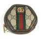 GUCCI 645123 GG Sherry Line Ophidia Keychain Wallet/Coin Purse in GG Supreme Canvas, Unisex, Beige