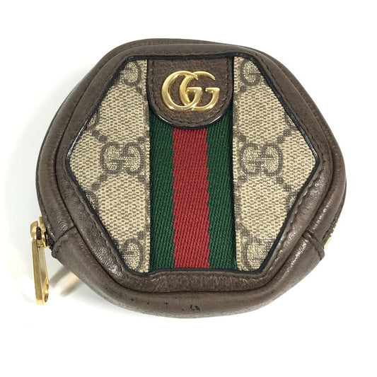 GUCCI 645123 GG シェリーライン オフィディア キーチェーン 財布 小銭入れ コインケース GGスプリームキャンバス ユニセックス ベージュ