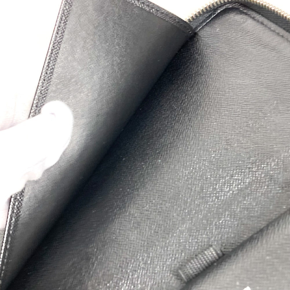 LOUIS VUITTON N60111 Damier Graphite Zippy Organizer Round Zipper Long Wallet in Damier Graphite Canvas, Unisex, Black