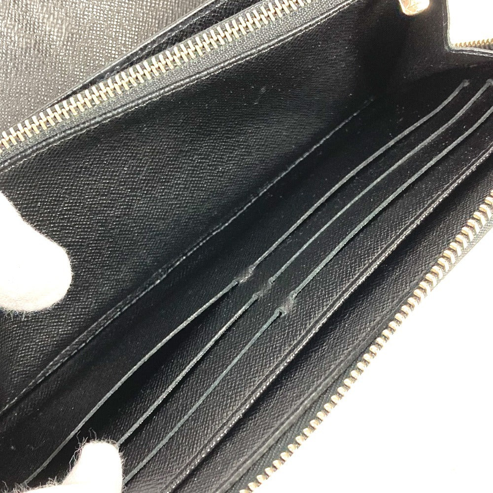 LOUIS VUITTON N60111 Damier Graphite Zippy Organizer Round Zipper Long Wallet in Damier Graphite Canvas, Unisex, Black
