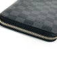LOUIS VUITTON N60111 Damier Graphite Zippy Organizer Round Zipper Long Wallet in Damier Graphite Canvas, Unisex, Black