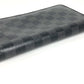 LOUIS VUITTON N60111 Damier Graphite Zippy Organizer Round Zipper Long Wallet in Damier Graphite Canvas, Unisex, Black