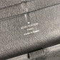 LOUIS VUITTON N60111 Damier Graphite Zippy Organizer Round Zipper Long Wallet in Damier Graphite Canvas, Unisex, Black