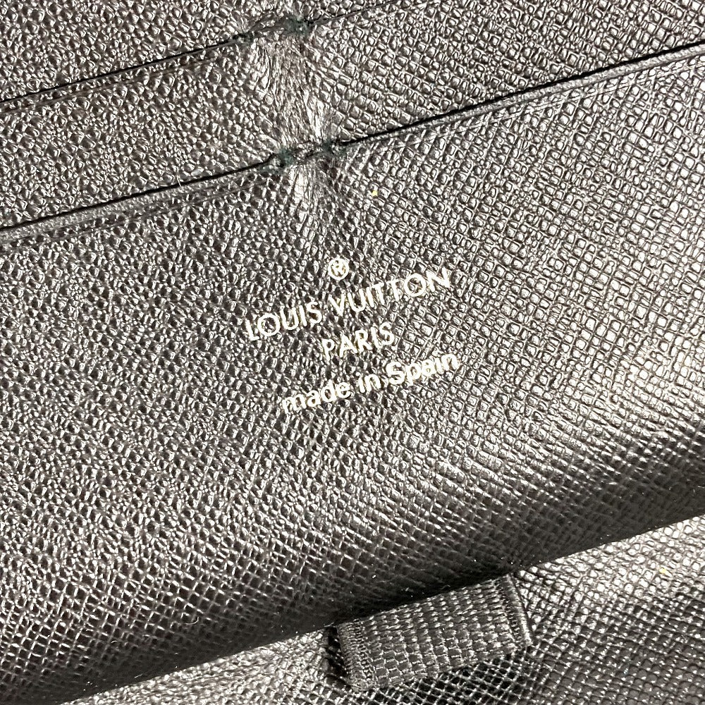 LOUIS VUITTON N60111 Damier Graphite Zippy Organizer Round Zipper Long Wallet in Damier Graphite Canvas, Unisex, Black