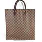 LOUIS VUITTON N51140 ダミエ サックプラ カバン ハンドバッグ 縦型 トートバッグ ダミエキャンバス ユニセックス エベヌ ブラウン - brandshop-reference