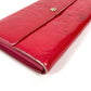 LOUIS VUITTON M93633 Monogram Vernis Portefeuille Sarah Long Wallet, Bifold, Monogram Vernis Canvas, Unisex, Rose Pop Pink