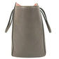 GUCCI 354408 Two-Tone Logo Swing Tote Bag, Shoulder Bag, Leather, Unisex, Gray