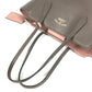 GUCCI 354408 Two-Tone Logo Swing Tote Bag, Shoulder Bag, Leather, Unisex, Gray