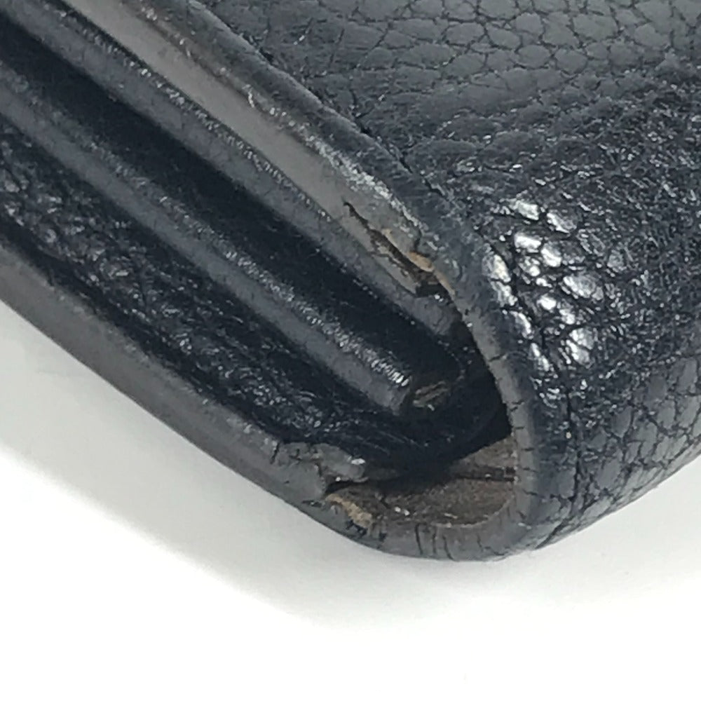 LOUIS VUITTON M60146 Portefeuille Comete Long Wallet with L-shaped zipper, Leather, Unisex, Black
